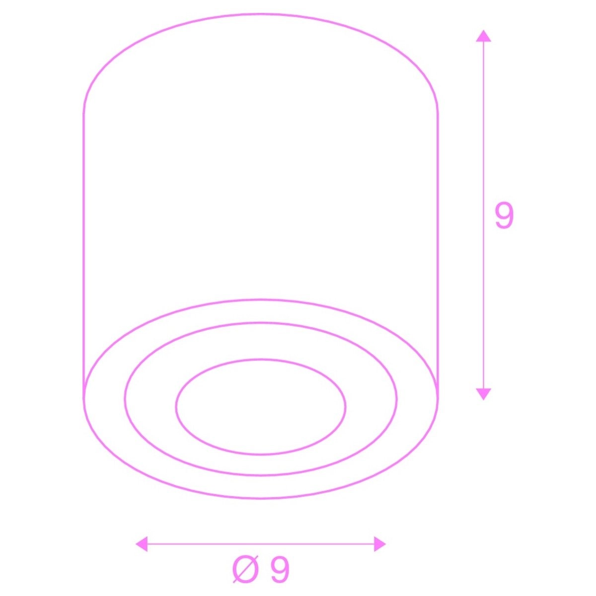 Led plafondspot Oculus 10,5cm zwart SLV 4024163248167