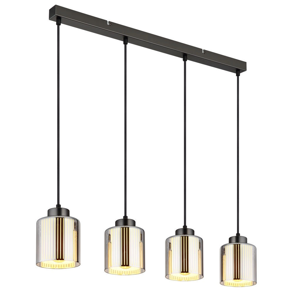 Design hanglamp Felicia gunmetal 4-lichts