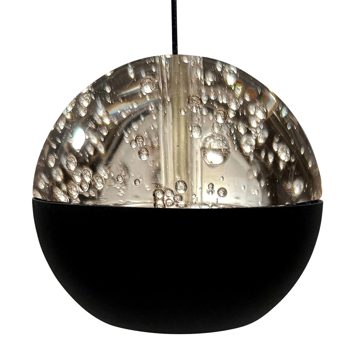 5-licht eettafel hanglamp Belluno led - zwart met glas Steinhauer 8712746183900