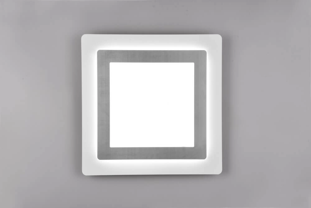 Vierkante design plafondlamp Morgan nikkel Trio 4017807574395