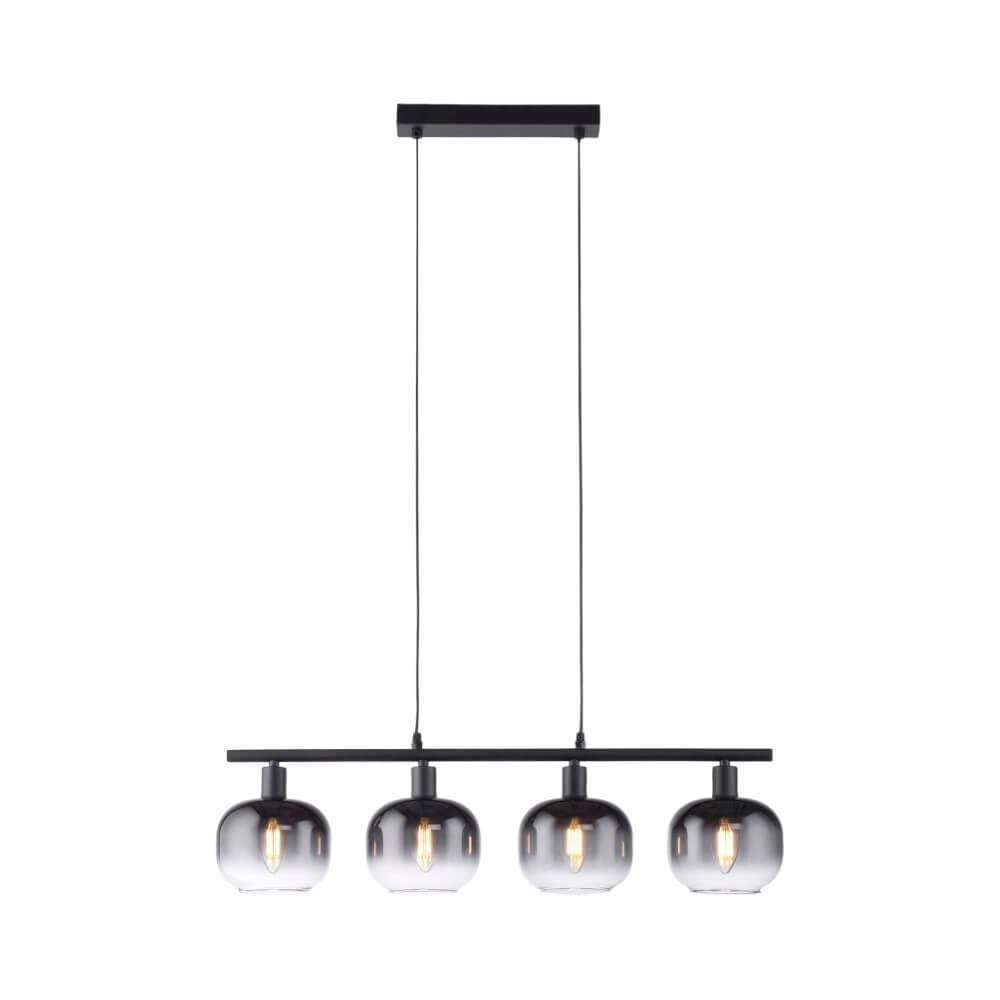 Zwarte hanglamp Zea 4-lichts Just Light 4043689993757