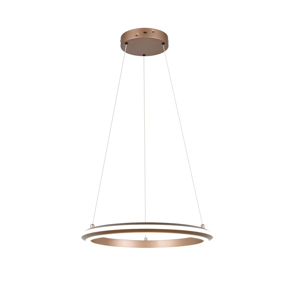Hanglamp Amador mokka bruin Ø 45cm Trio 4017807664164