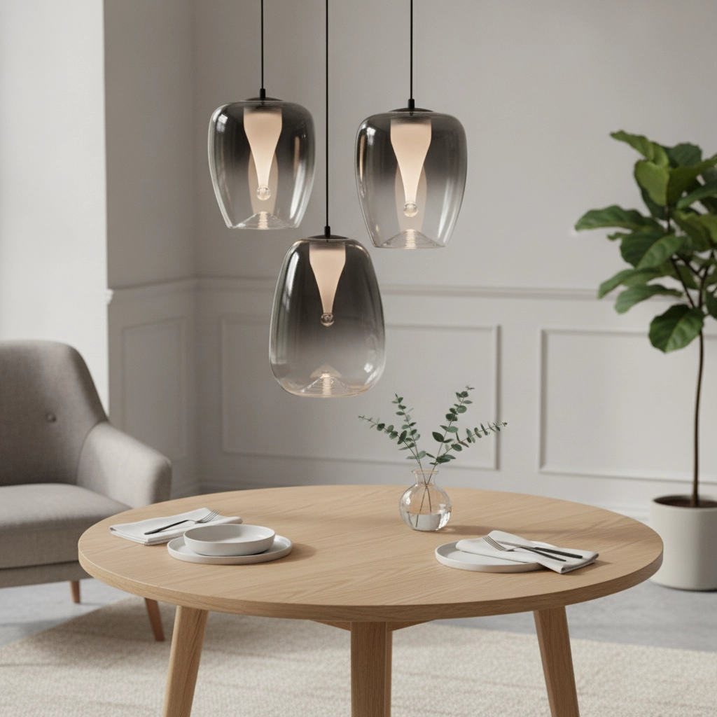 Design hanglamp Oblo 3-lichts smoke glas