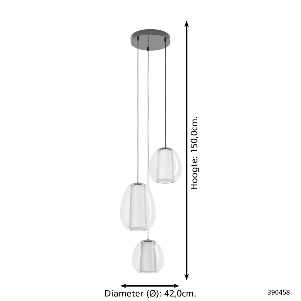 Design hanglamp Menorca grijs Ø 42cm Stars of Light 9008606359998