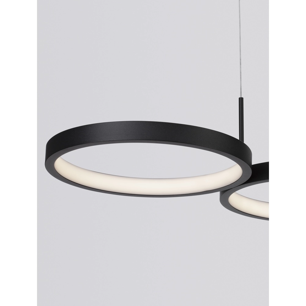 Moderne hanglamp Magnus zwart 84cm Lyora 5212017433183