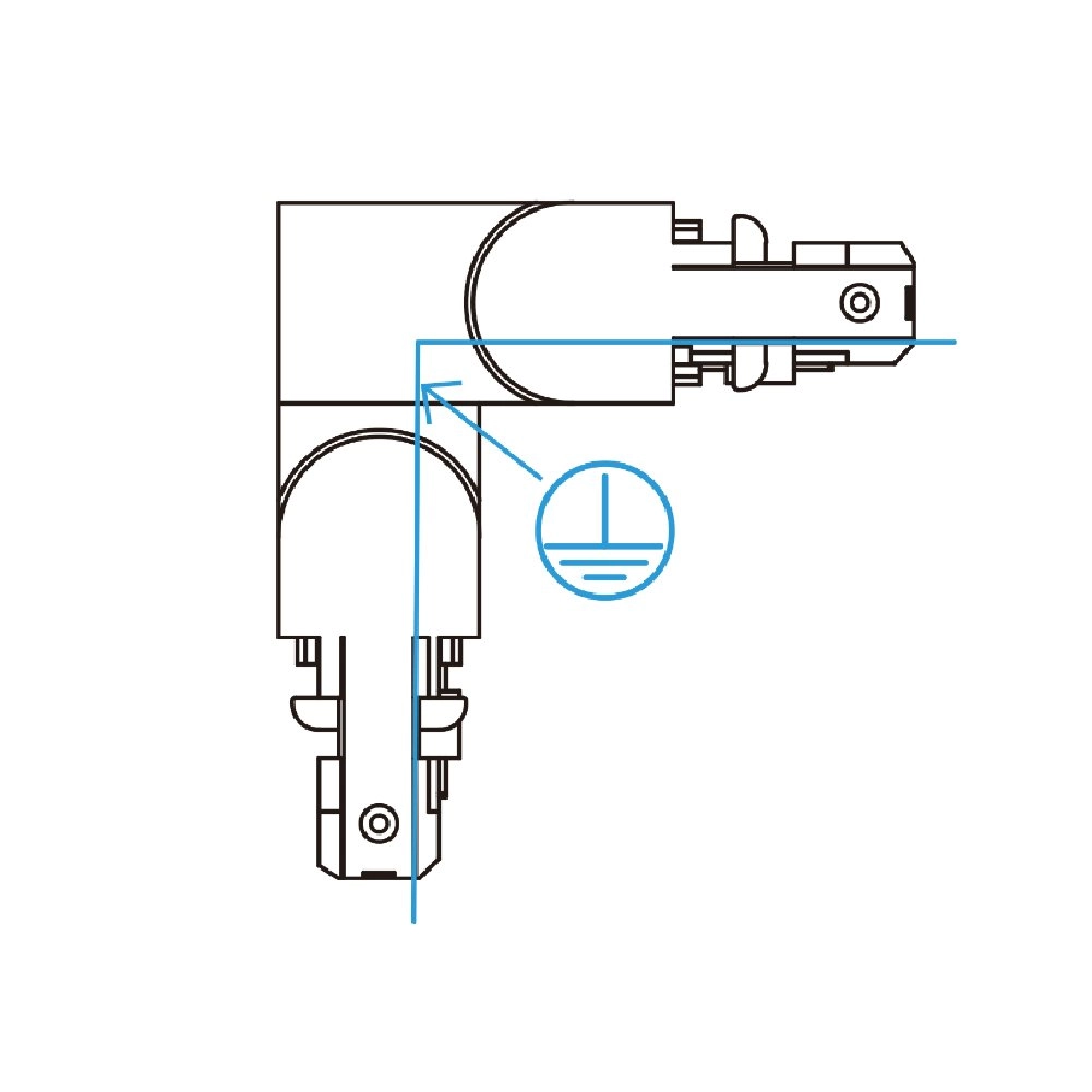 3-fase L-Connector 2 aarde binnen wit SLV 4024163200059