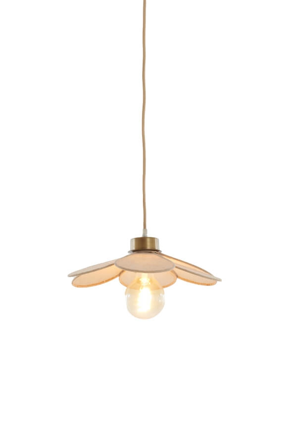 Hanglamp Fyano bloem crème Ø 30,5cm