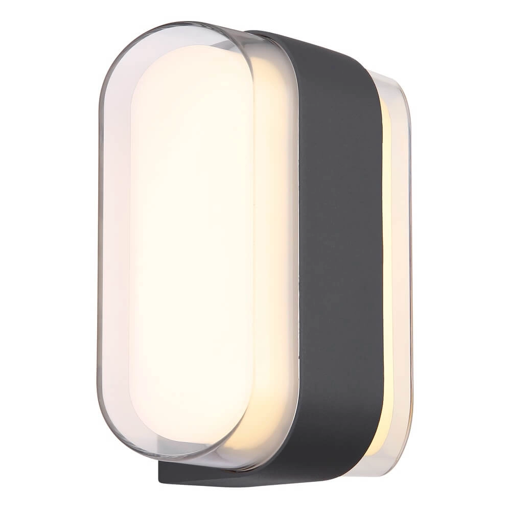 Design wandlamp Plixon antraciet ovaal