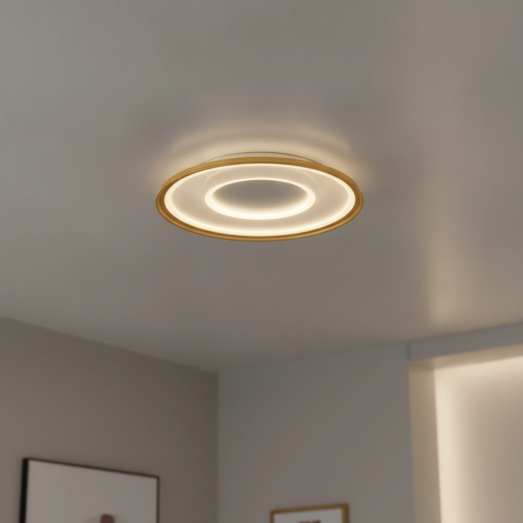 Plafondlamp Figin goud Ø 60cm