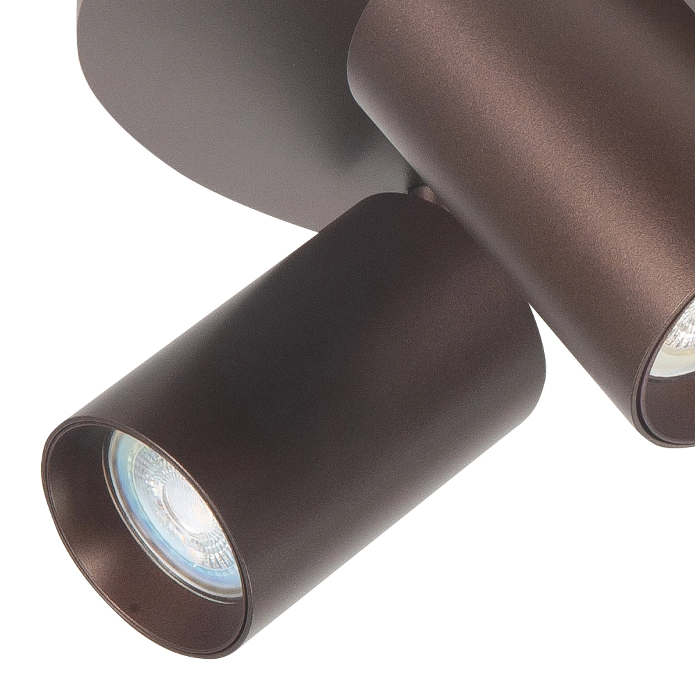 Opbouwspot Mila 3-lichts rond choco Highlight 8718379050428