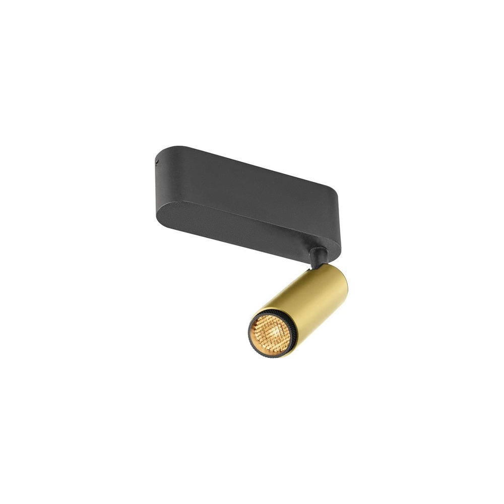 Opbouwspot Grip! S goud met zwart 2700K