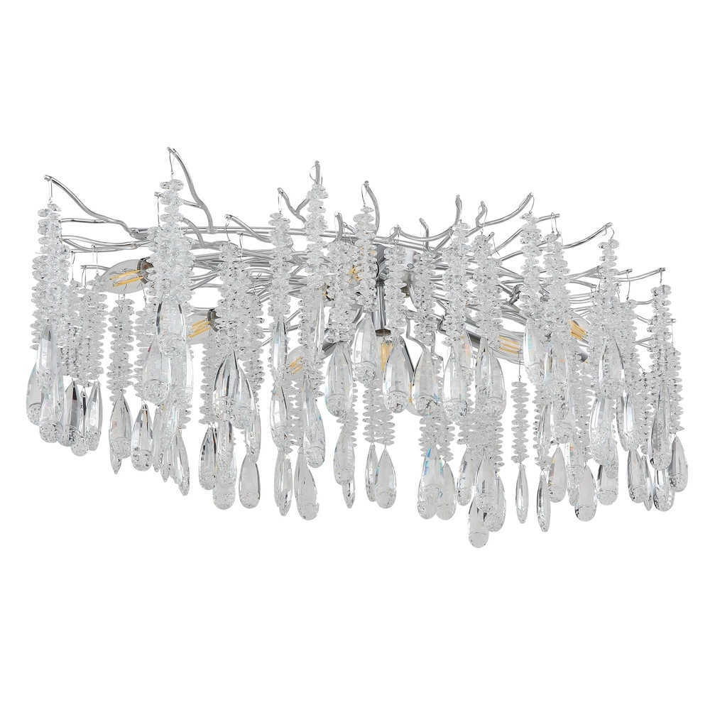 Plafondlamp Kinga zilvergrijs 100cm Globo 9007371578986
