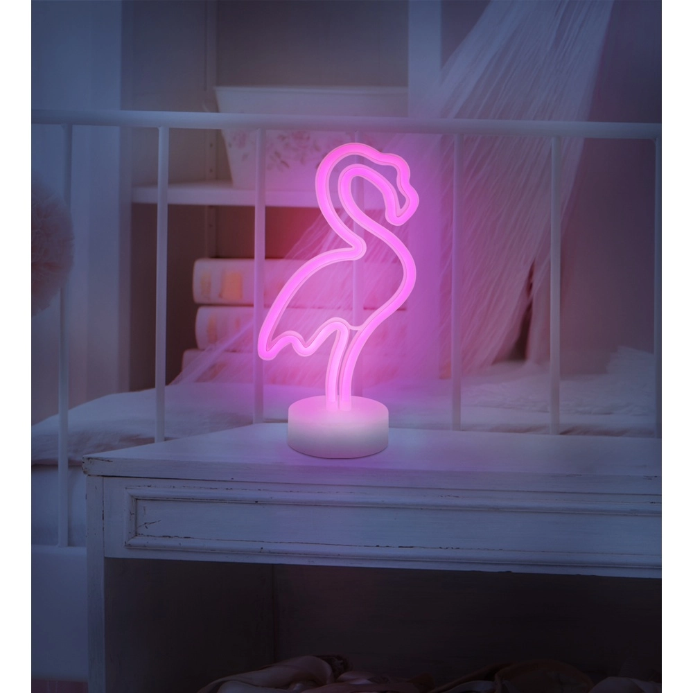 Tafellampje Flamingo neon Globo 9007371478484