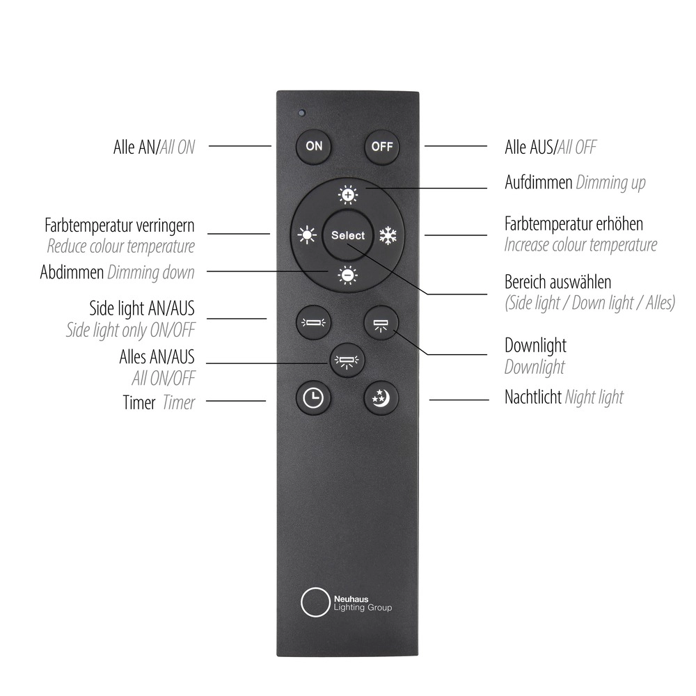 Plafond opbouwspot Pure Lines Spot 110cm - wit Paul Neuhaus 4012248395837