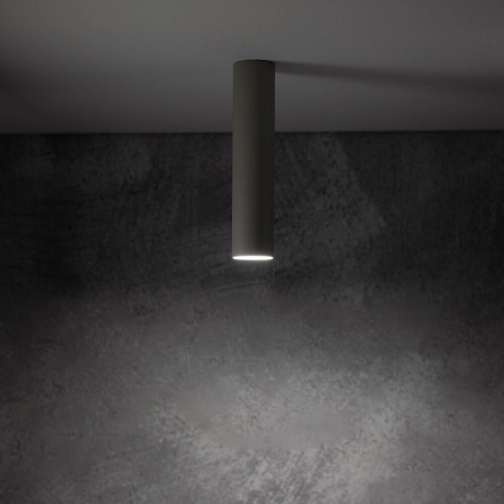 Lichtgrijze smalle plafondspot Fourty S Lyora 5903139108836
