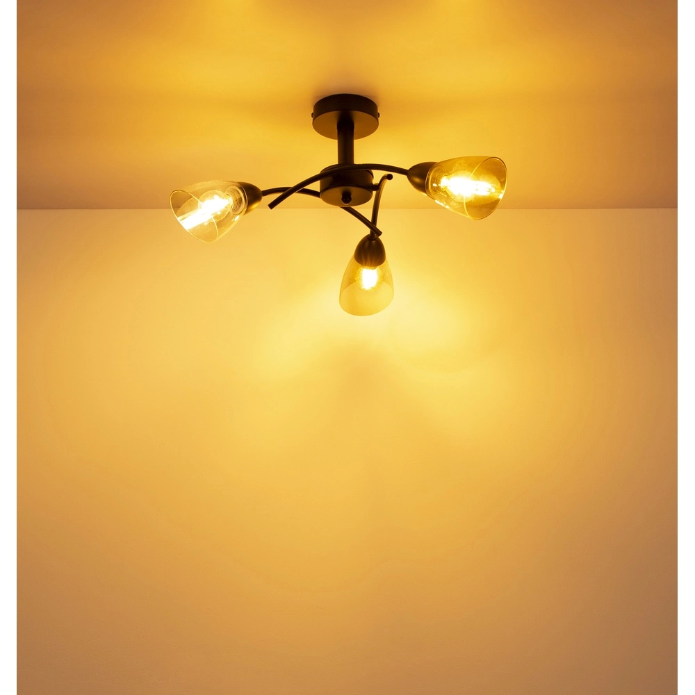 Zwarte plafondlamp Paula design Globo 9007371589524