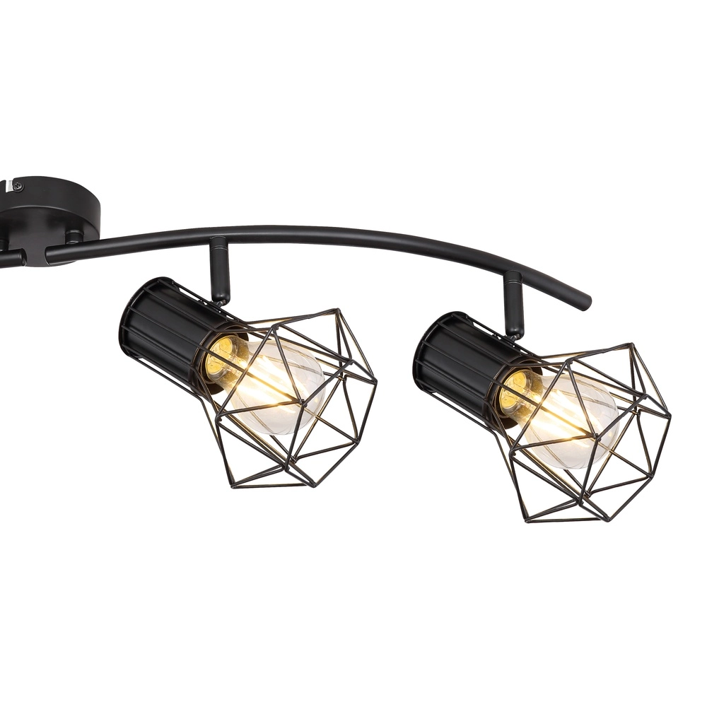 Plafondlamp Priska 4-lichts zwart Globo 9007371406173