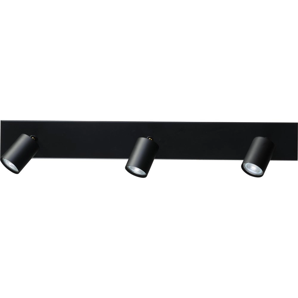 Plafondlamp zwart Bounce met 3 zwarte spots