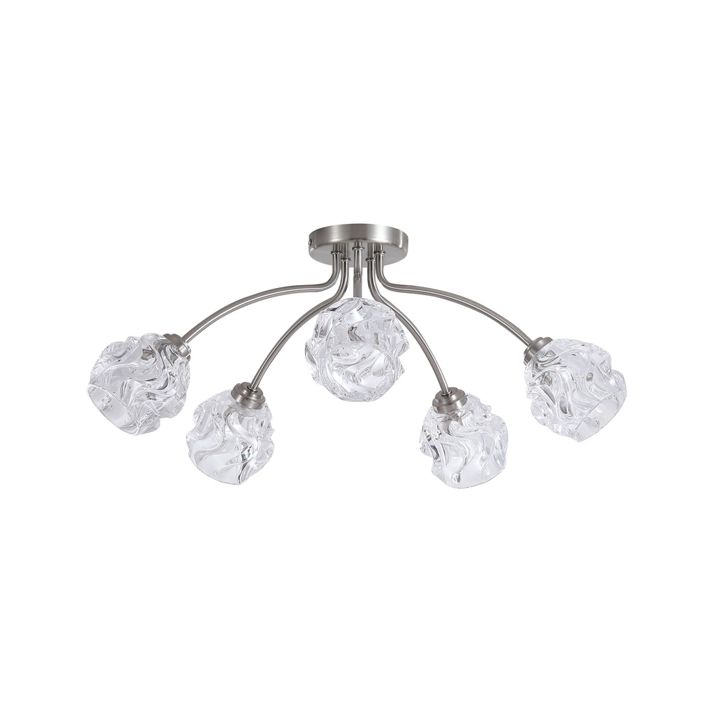Plafondlamp Astral nikkel 5-lichts Searchlight 5053423304076