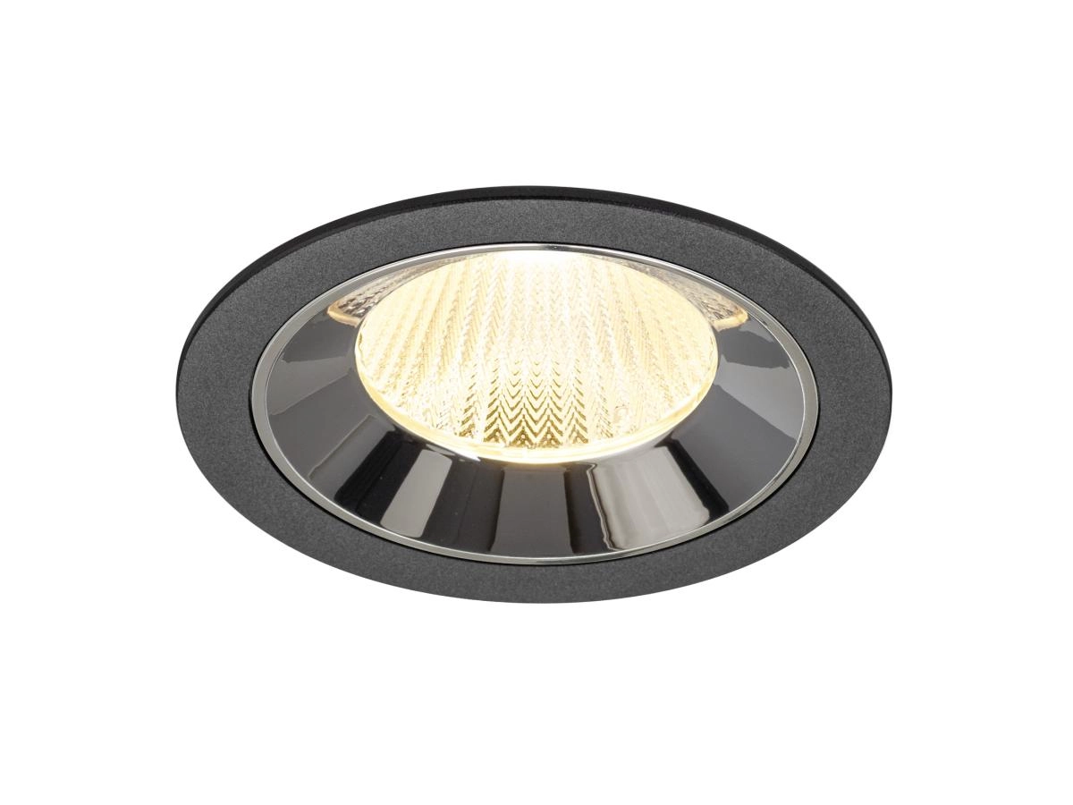 Inbouwspot Numinos L zwart/chroom 3000K - 40gr