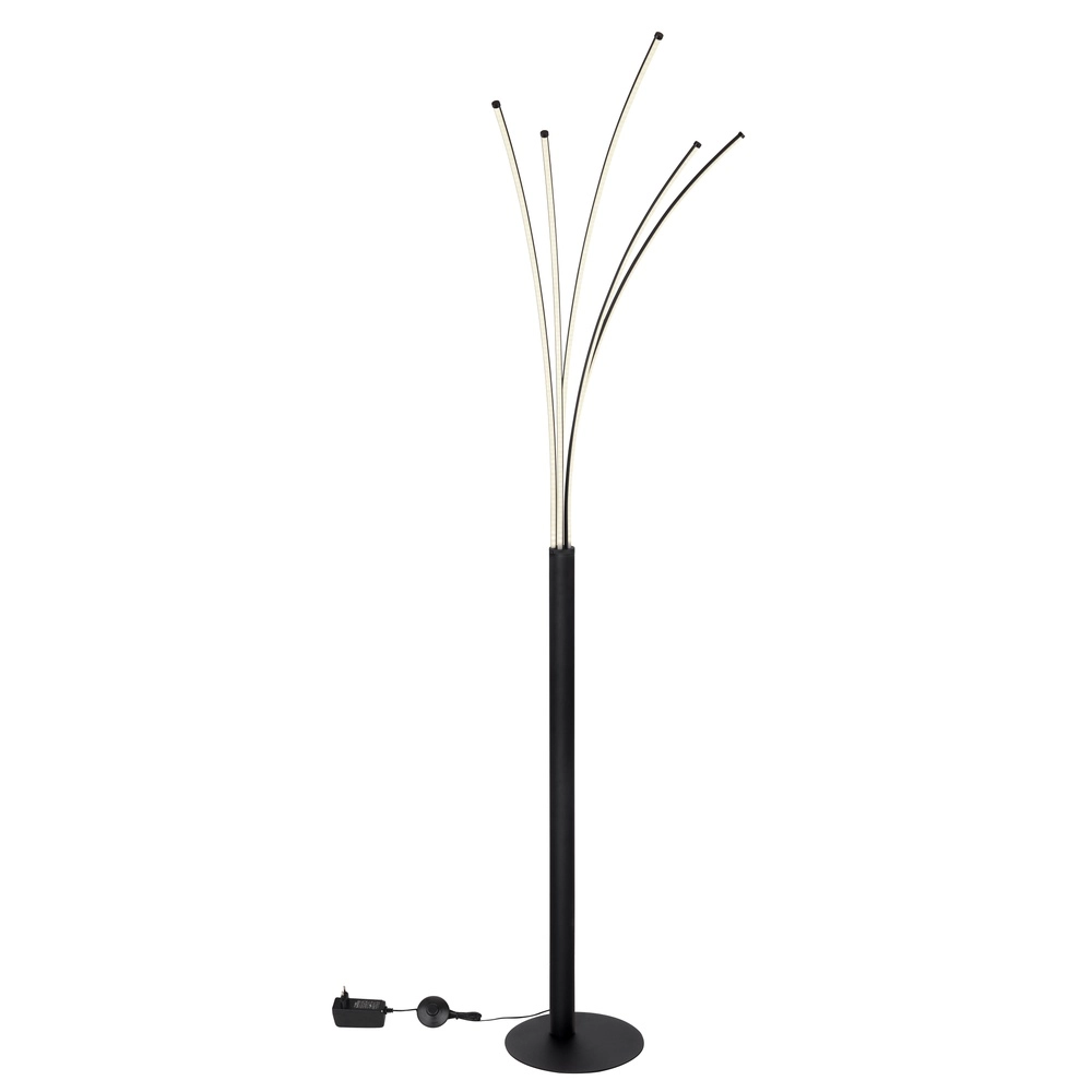 Moderne vloerlamp Bizzy zwart lichtkleur instelbaar Globo 9007371440276