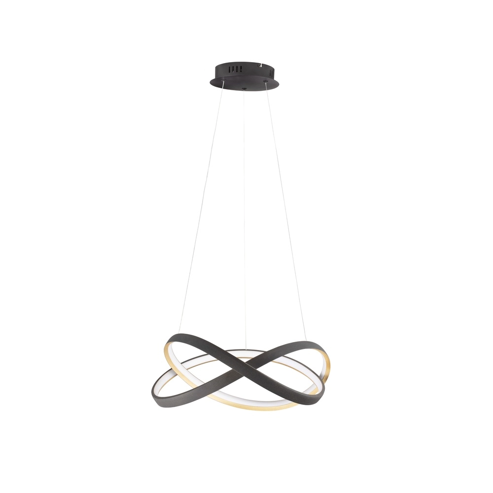 Design hanglamp Odrey zwart met goud Lyora 5212017444738