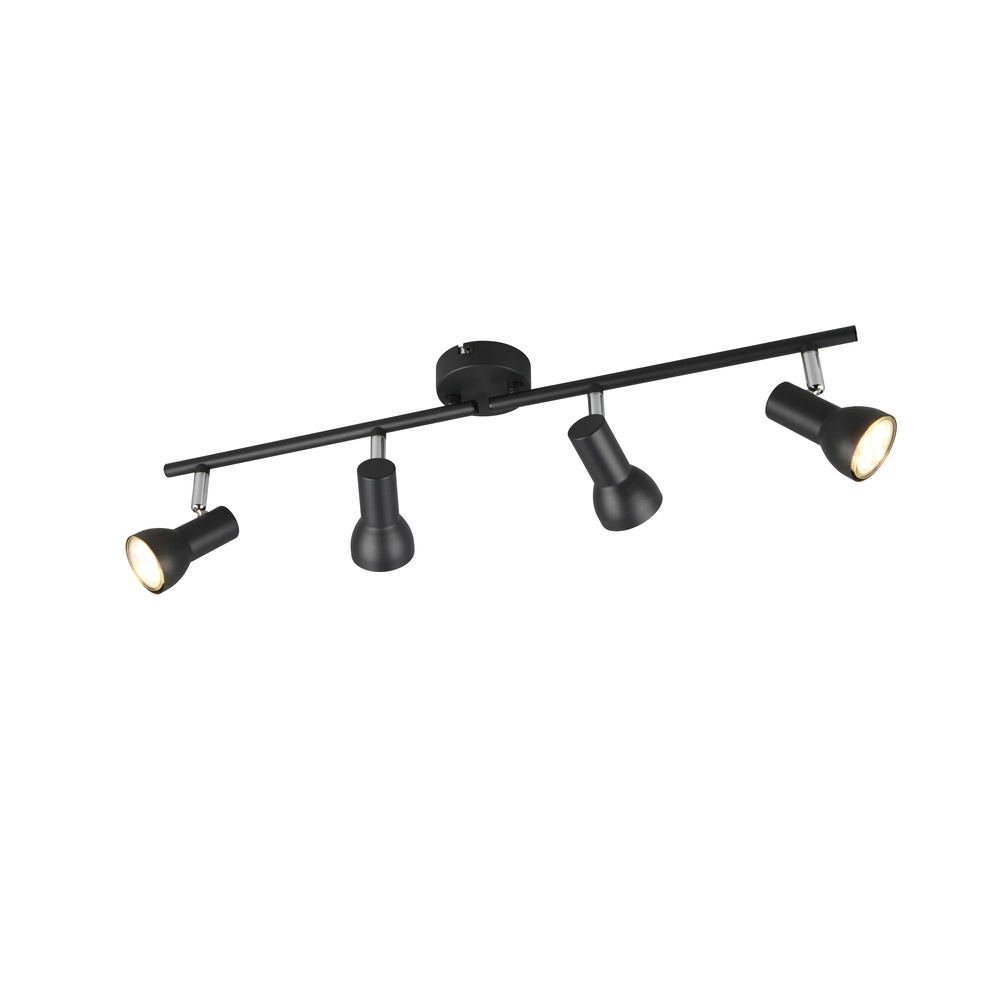 Plafondlamp Cantar zwart 4-lichts Trio 4017807615944
