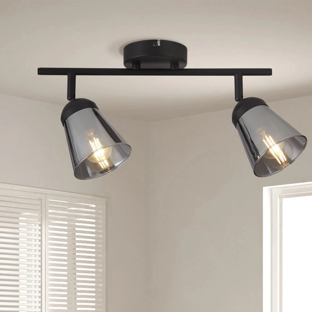 Smoke plafondlamp Mega 2-lichts Searchlight 5053423227313