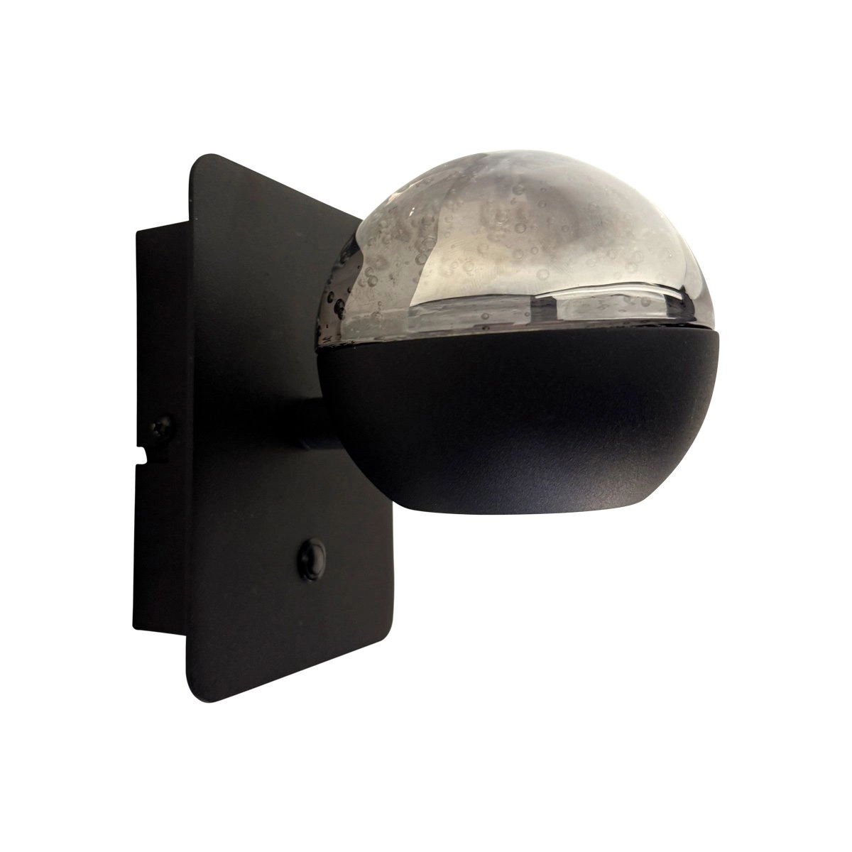 Led wandlamp Belluno zwart met glas - dimbaar Steinhauer 8712746183948