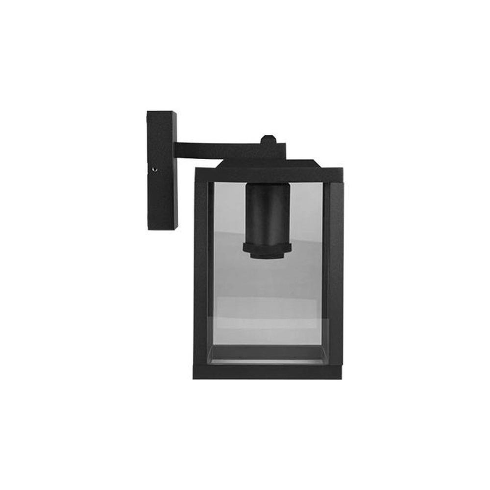 Zwarte buitenlamp Lidio met glas Lyora 5904703009795