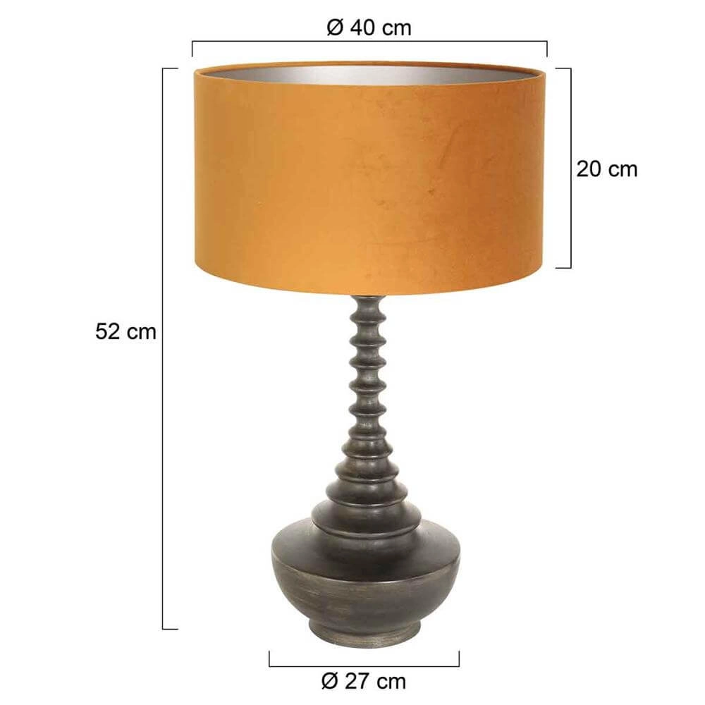 Unieke tafellamp Bois met gouden kap Steinhauer 8712746172584