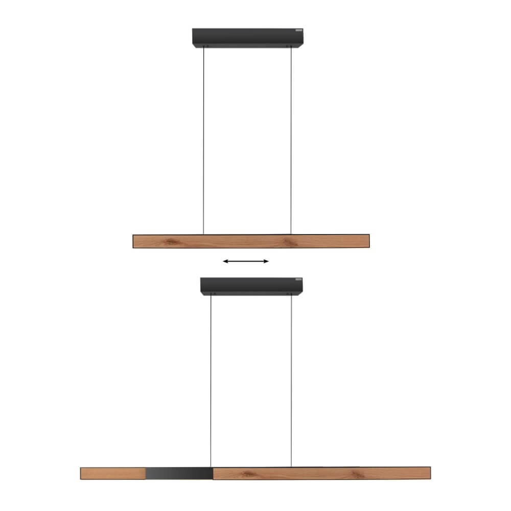 Design hanglamp Pure Moto-Rise hout Paul Neuhaus 4012248374443