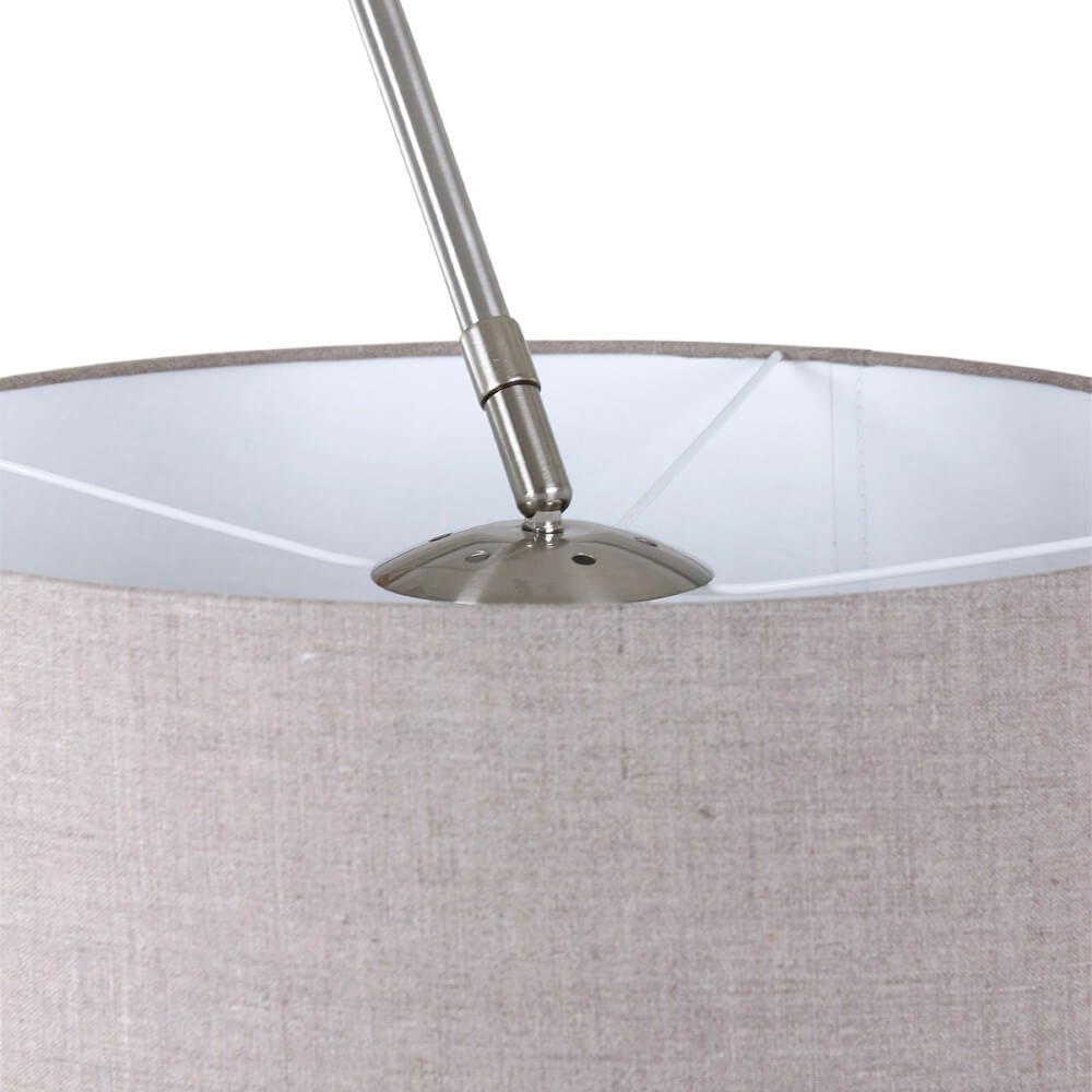 Arc lamp Gramineus grijs met taupe lampenkap Steinhauer 8712746092868