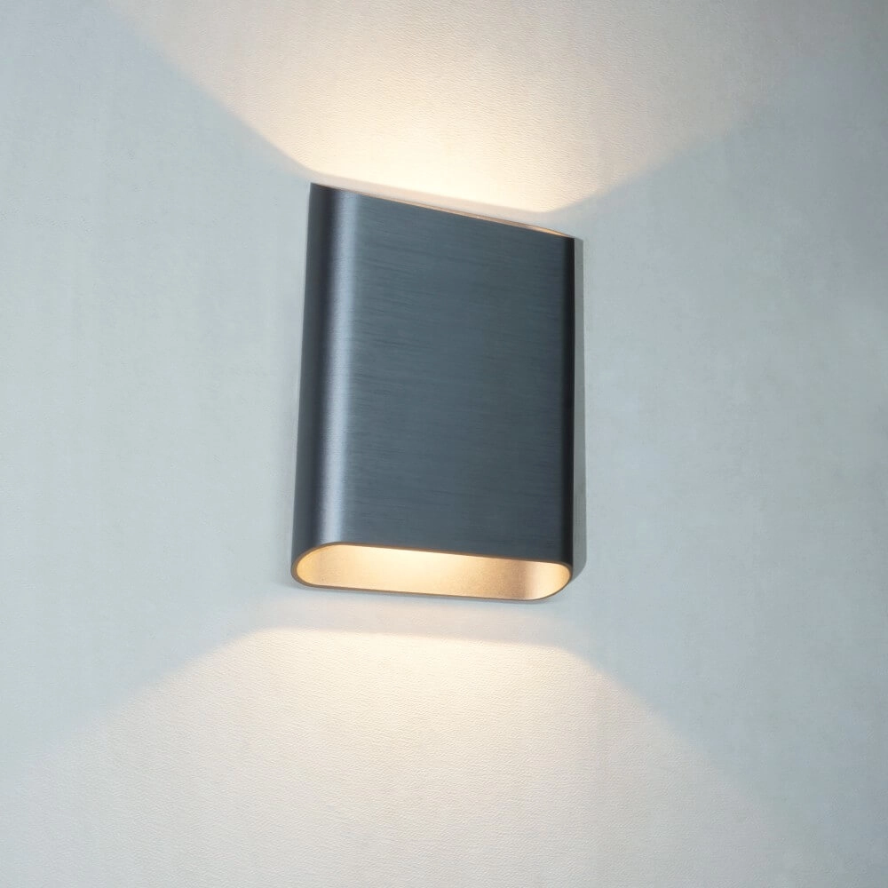 Wandlamp Diaz L Gun metal