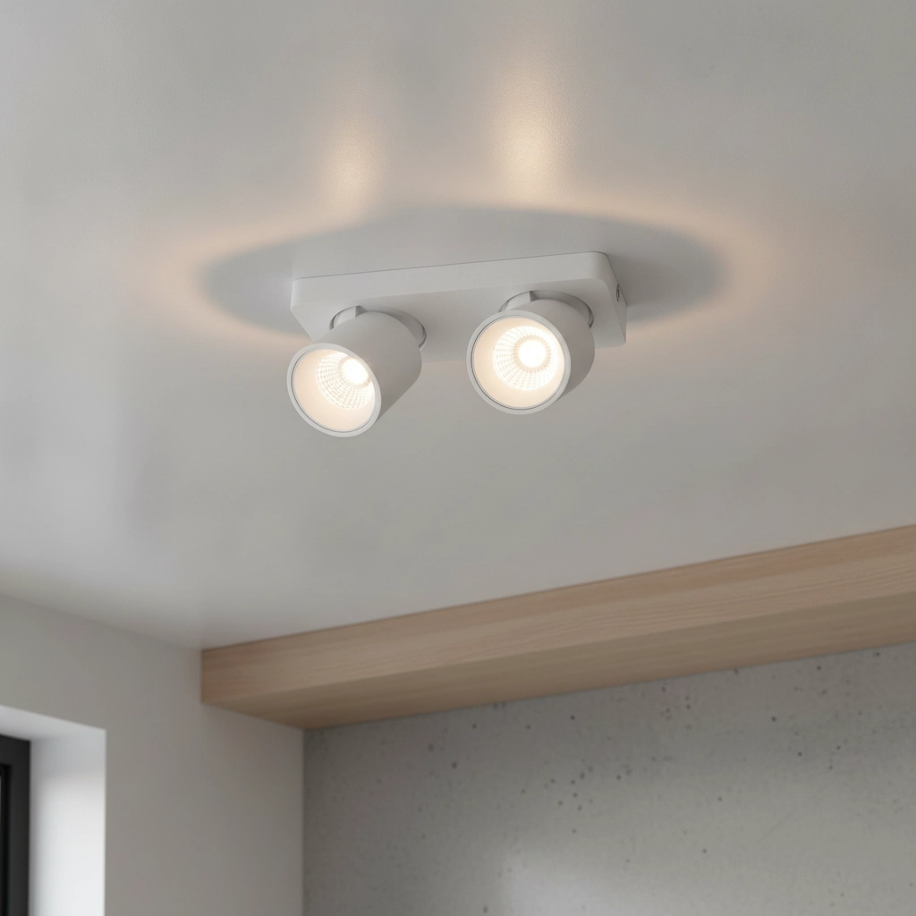 Dubbele ledspot Laguna 2-lichts wit