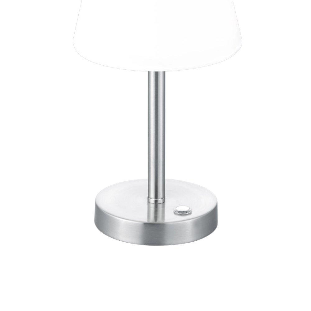 LED lampenkap tafellamp Emerald RVS met wit Trio 4017807371727