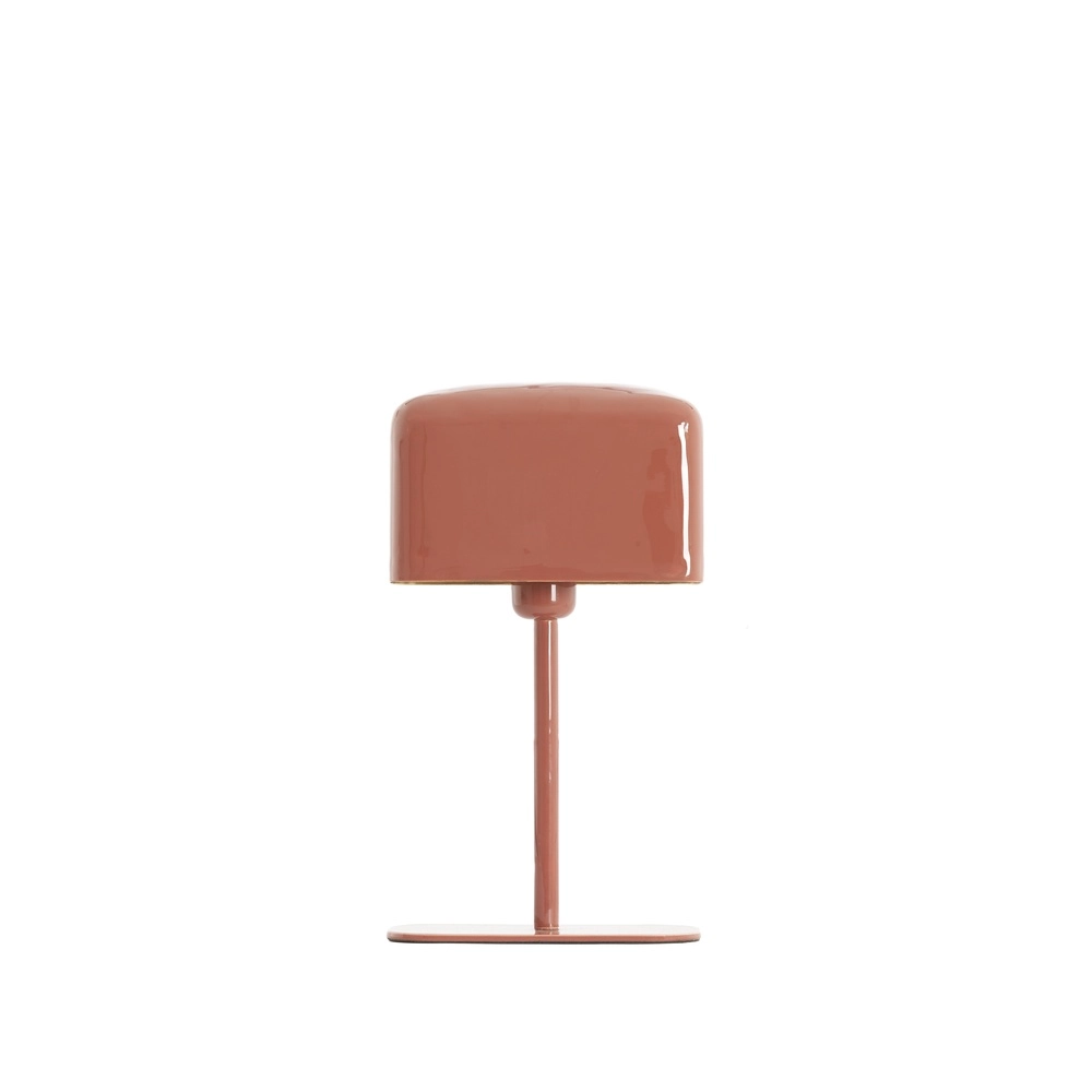 Nachtkastlamp Elenie 20x10cm - glans donker koraal