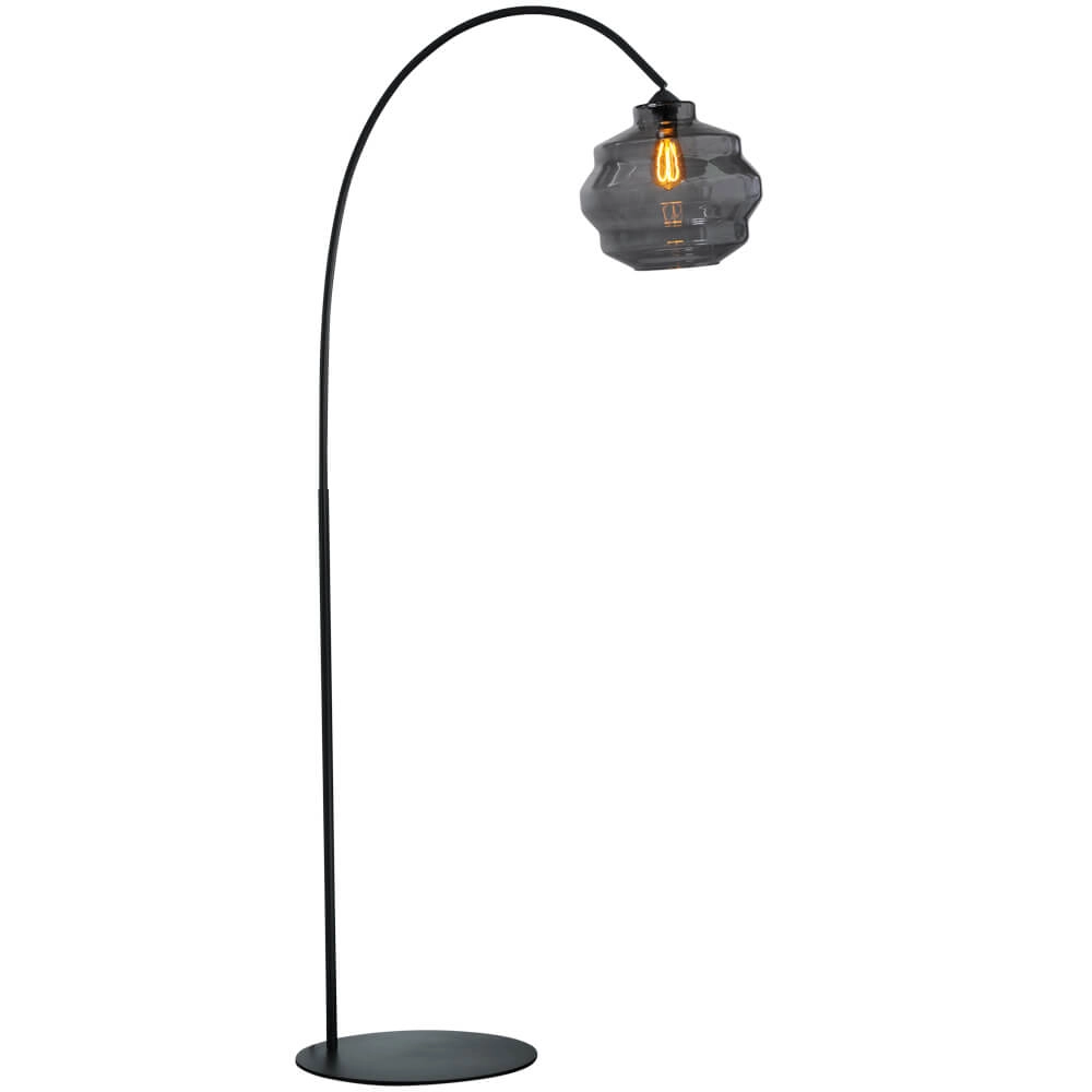Booglamp Porto Ball smoke glas - Ø 30cm