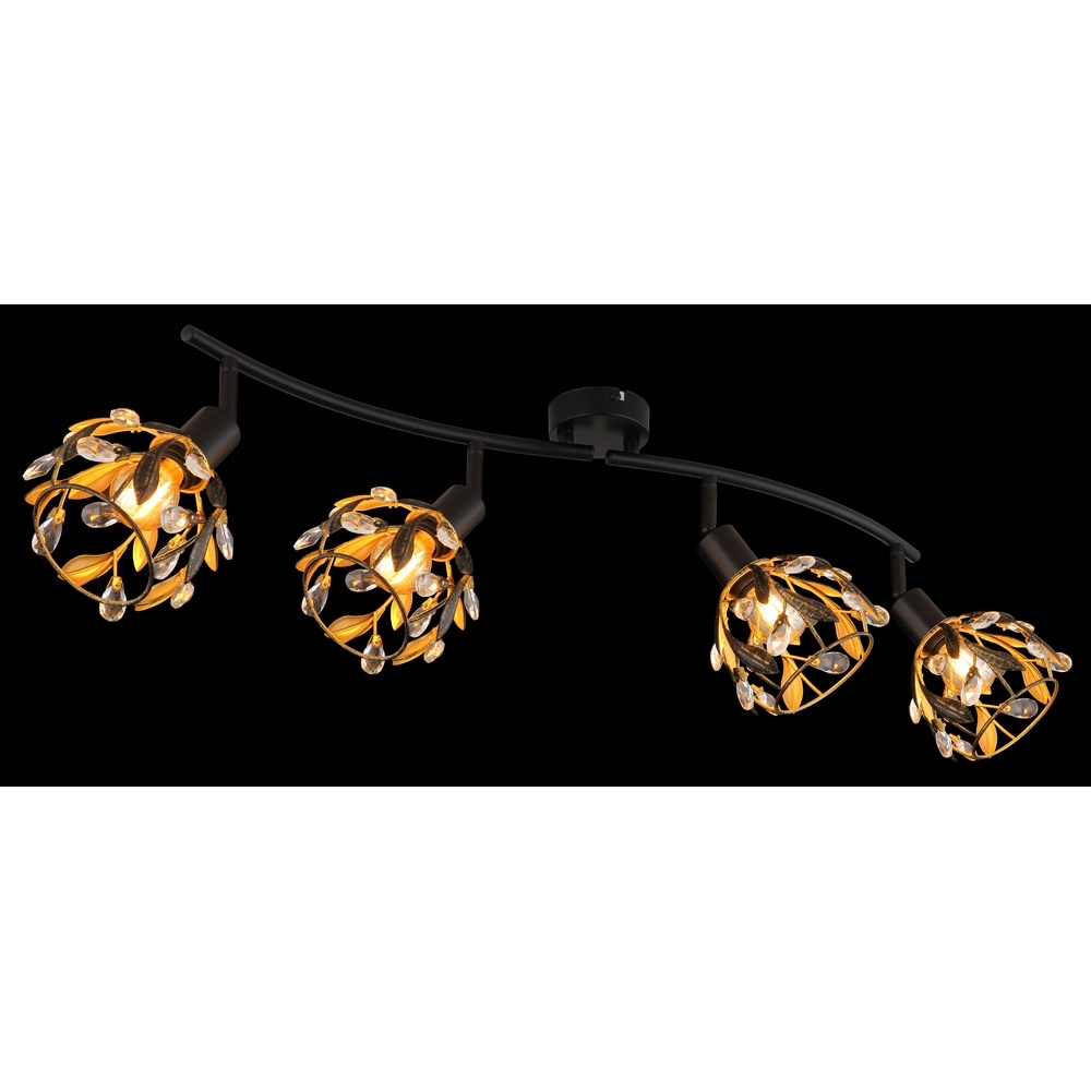 Landelijke plafondlamp Mika zwart Globo 9007371528295