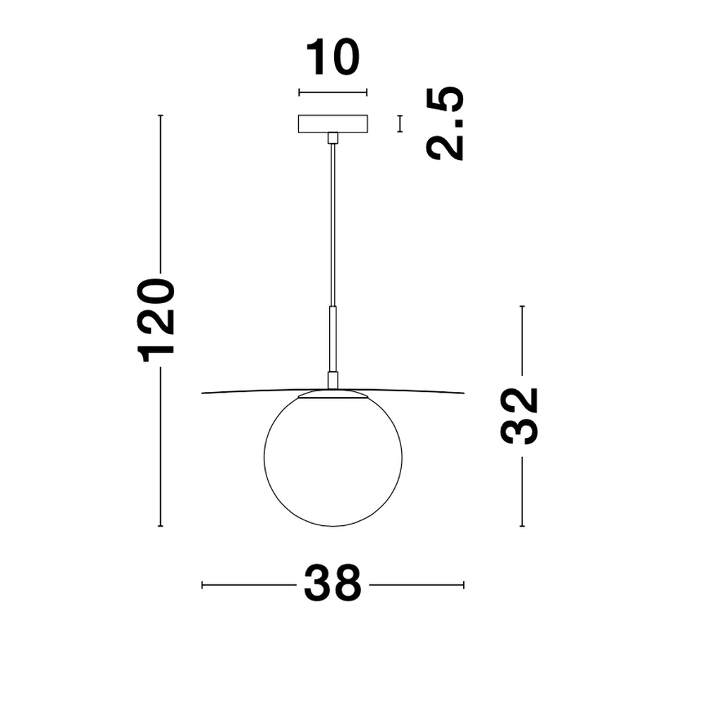Hanglamp Obbit zwart Ø 38cm Lyora 5212017427731