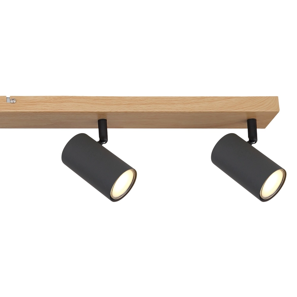 Plafondlamp 6-lichts Robby hout Globo 9007371436590