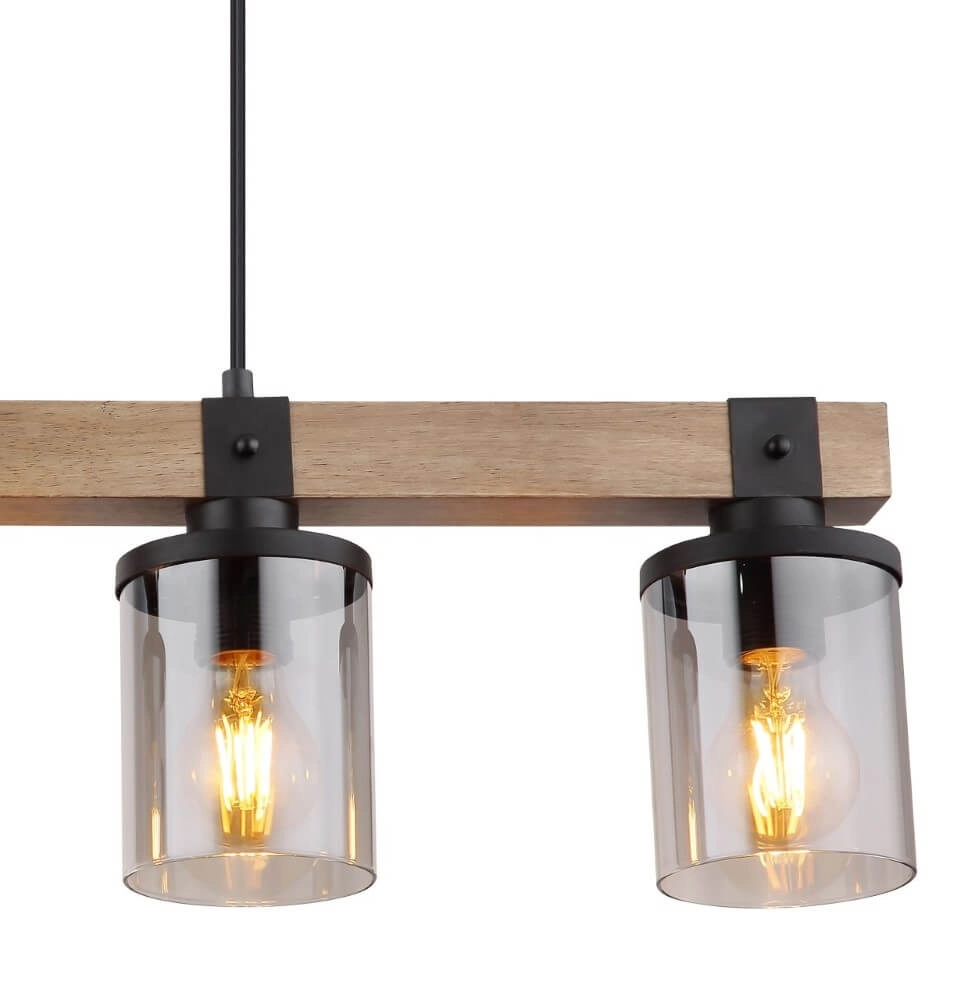 Houten hanglamp Lila 4-lichts Globo 9007371431724