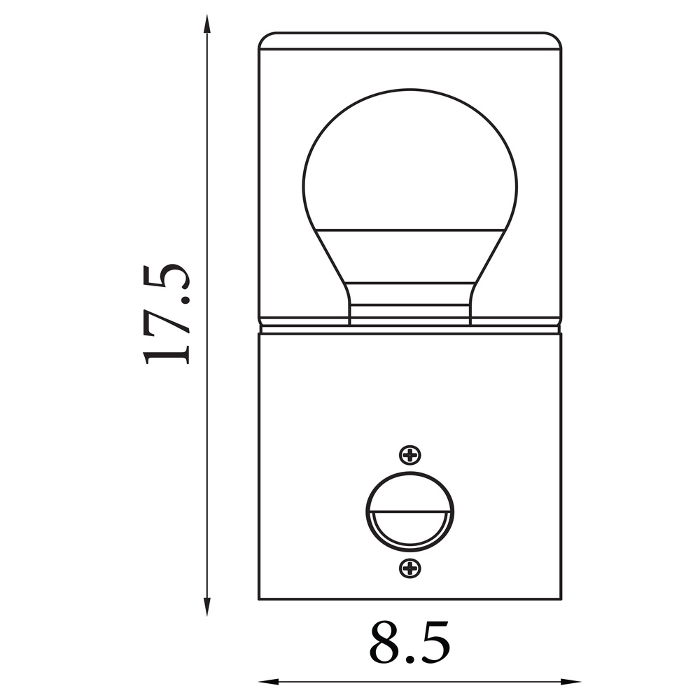 Wandlamp Colorado enkel zwart met sensor Searchlight 5053423297446