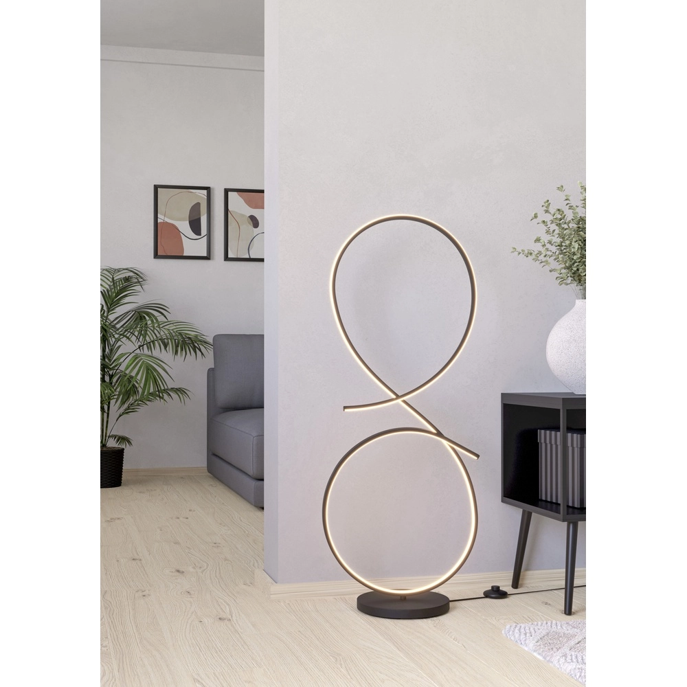 Moderne led vloerlamp Serpins 107cm - zwart Eglo 9008606313693
