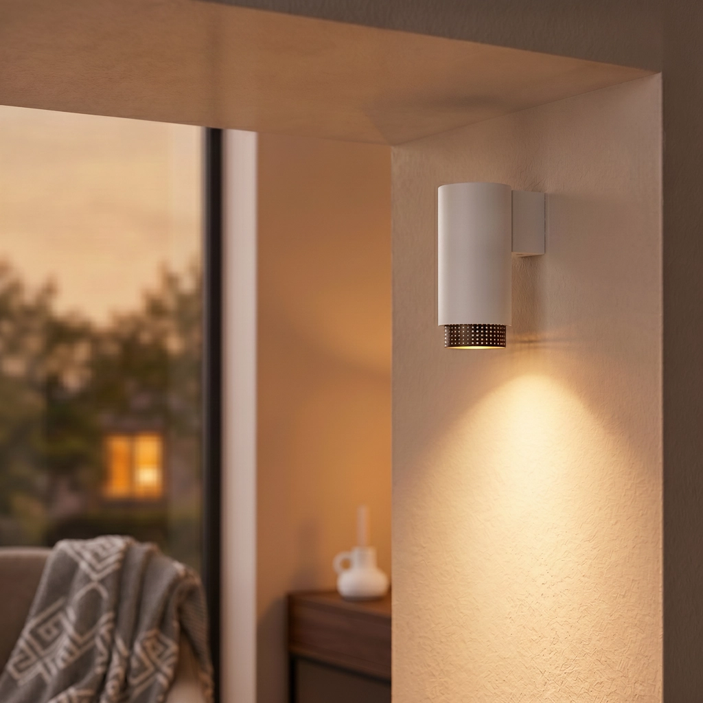 Wandspot Nessi wit met zwart