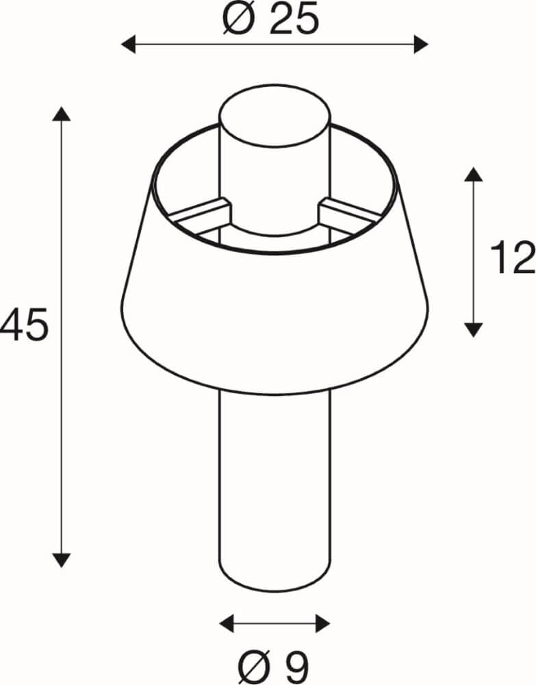 Paddenstoel lamp Photoni 45 zwart - 45cm SLV 4024163280945