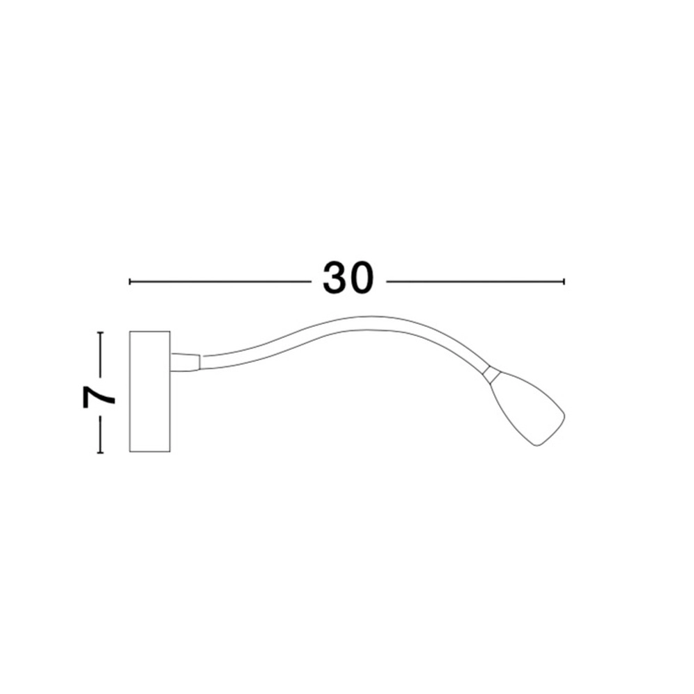 Bedlampje Flex chroom Lyora 5212017418234