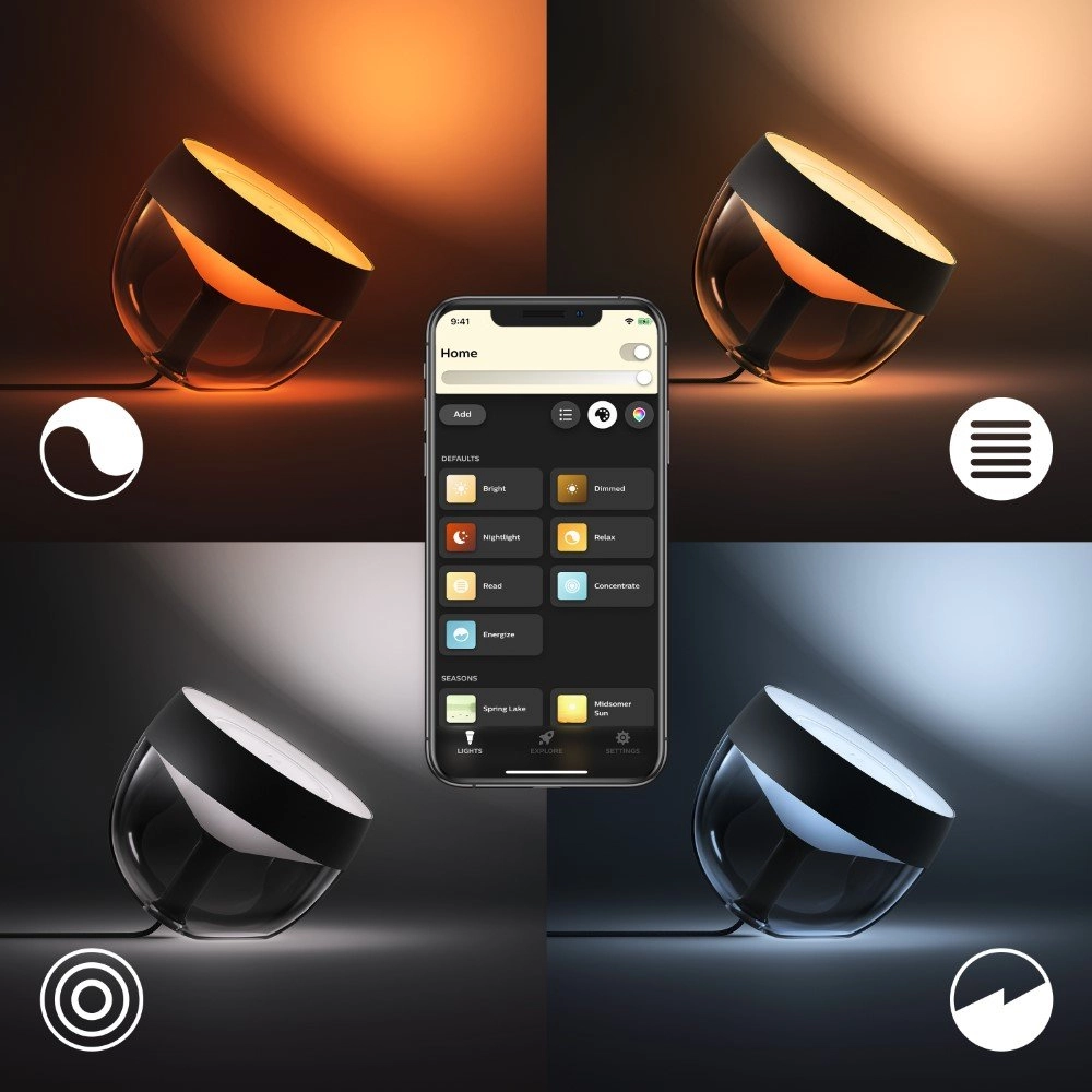 Uplight Hue Iris zwart Philips 8719514264489