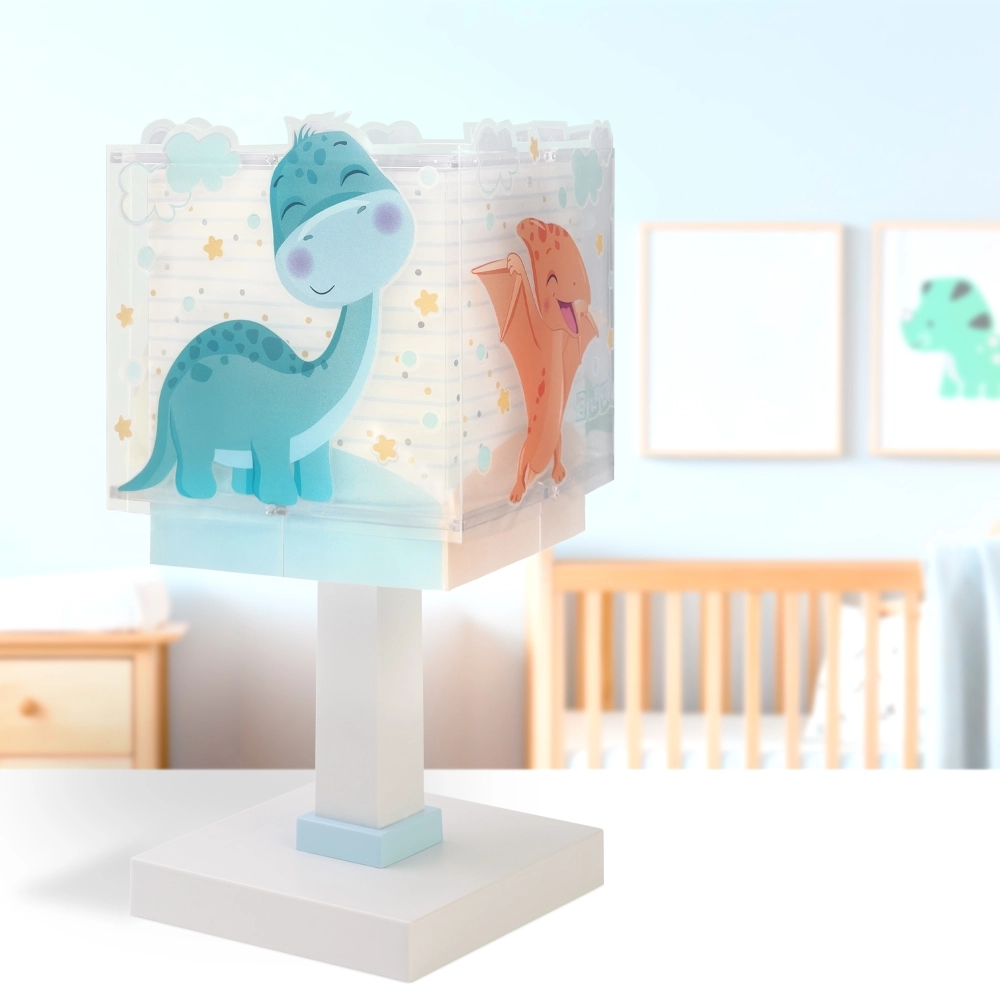 Tafellampje Baby Dinos blauw Dalber 8420406634517