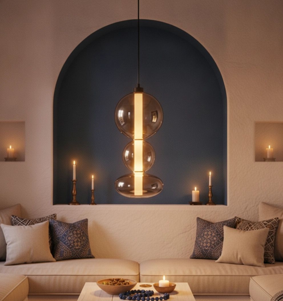 Hanglamp Bally smoke glas 45,5cm